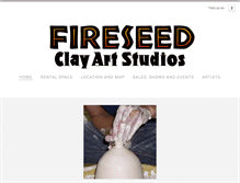 Tablet Screenshot of fireseedclaystudios.com